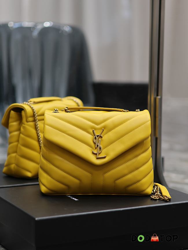 YSL Loulou Small Yellow Bag Size 25 × 17 × 9 cm - 1