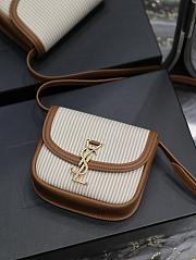 YSL Kaia Small In Canvas Bag Size 18 x 15.5 x 5.5 cm - 3