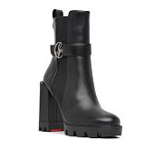Christian Louboutin 100mm Black Leather Ankle Boots - 5