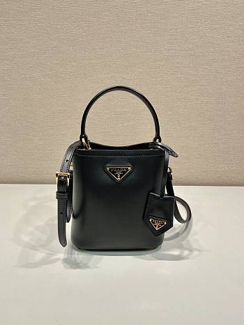 Prada Panier Saffiano Bag 1BA373 Black Size 15 x 16 x 9.5 cm
