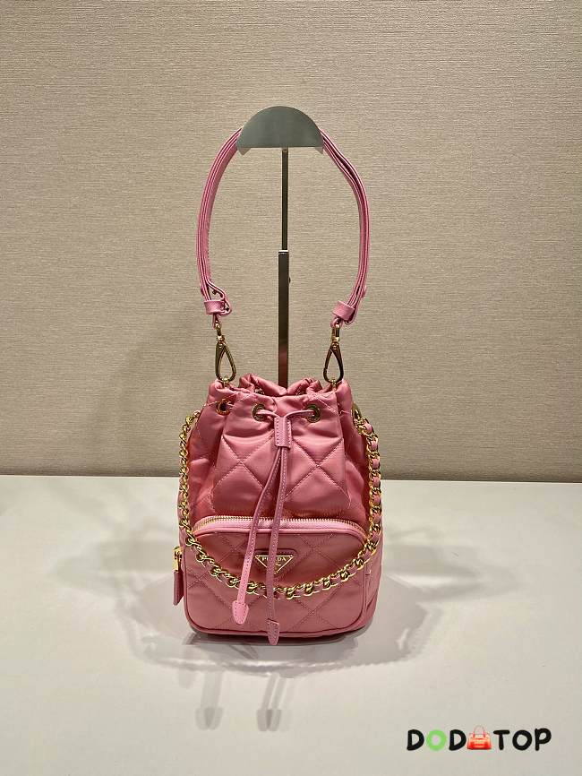 Prada Bucket Bag 1BH038 Pink Size 22.5 x 17.5 x 12 cm - 1