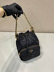 Prada Bucket Bag 1BH038 Black Size 22.5 x 17.5 x 12 cm - 4