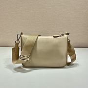 Prada Nylon Chain Link Shoulder Bag Beige Size 23 x 16 x 5.5 cm - 5