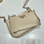 Prada Nylon Chain Link Shoulder Bag Beige Size 23 x 16 x 5.5 cm - 4