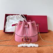 Valentino Mini Sheepskin Bucket Bag Pink Size 20 x 17 x 8 cm - 1