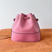 Valentino Mini Sheepskin Bucket Bag Pink Size 20 x 17 x 8 cm - 2