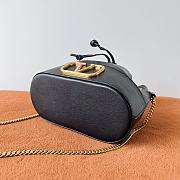 Valentino Mini Sheepskin Bucket Bag Black Size 20 x 17 x 8 cm - 4