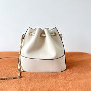 Valentino Mini Sheepskin Bucket Bag White Size 20 x 17 x 8 cm - 4