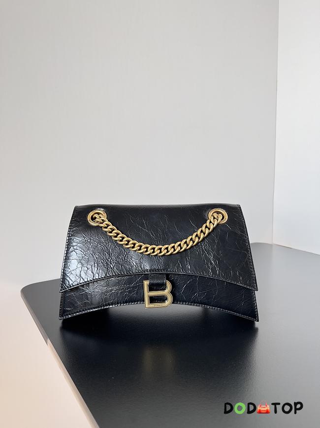 Balenciaga Crush Crinkled Black Bag Size 25.5 x 10 x 15.5 cm - 1