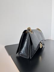 Balenciaga Crush Crinkled Black Bag Size 25.5 x 10 x 15.5 cm - 4