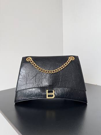 Balenciaga Crush Crinkled Black Bag Size 31 x 19.8 x 6.9 cm