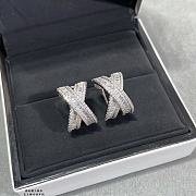 Chanel Cross Baguette Diamond Earrings - 1