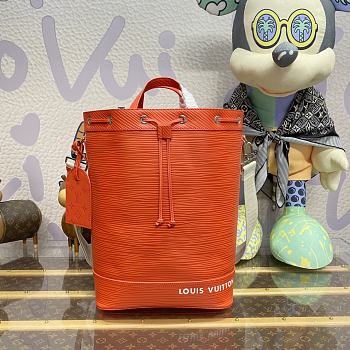 Louis Vuitton LV Maxi Noé Sling Bucket Bag M23117 Orange Size 34 x 48 x 18 cm