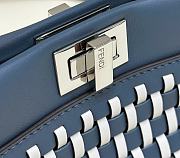 Fendi Iconic Peekaboo Small Handbag Blue Size 24 x 10.5 x 18.5 cm - 6