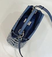 Fendi Iconic Peekaboo Small Handbag Blue Size 24 x 10.5 x 18.5 cm - 2