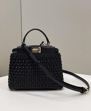 Fendi Peekaboo ISeeU Small Black Bag Size 24 x 10.5 x 18.5 cm