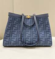 Fendi Peekaboo Tote Bag Blue Size 41 × 11 × 27 cm - 1
