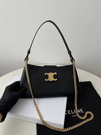Celine Medium Wiltern Bag In Smooth Calfskin Black Size 31 × 15 × 2 cm