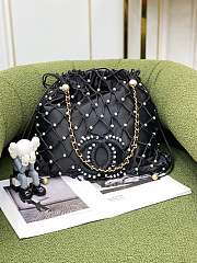 Chanel New Pearl Shopping Bag Black Size 37 cm - 1