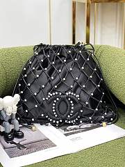 Chanel New Pearl Shopping Bag Black Size 37 cm - 3