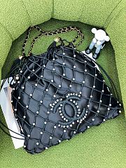 Chanel New Pearl Shopping Bag Black Size 37 cm - 2
