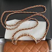 Chanel Flap Handle Bag Brown Size 18 × 7 × 12 cm - 4