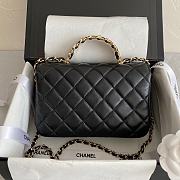 Chanel Flap Handle Bag Black Size 18 × 7 × 12 cm - 3