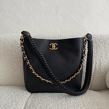 Chanel Hobo Hippie Bag Black Size 25 × 8 × 25 cm