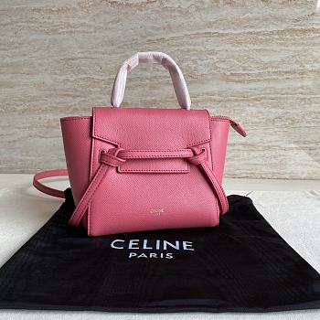 Celine Belt Pico Mini Bag Pink Size 16 x 21 x 8 cm