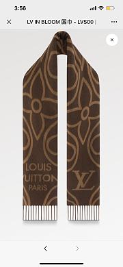 Louis Vuitton LV In Bloom Black/Brown Scarf 45 x 200 cm - 2
