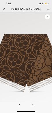 Louis Vuitton LV In Bloom Black/Brown Scarf 45 x 200 cm - 3