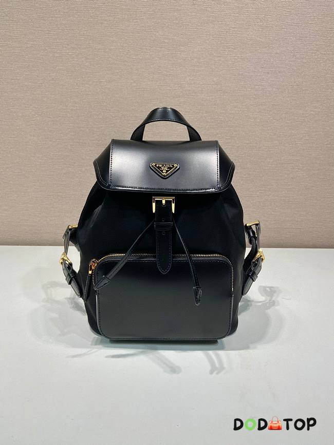 Prada Re-Nylon And Brushed Leather Backpack Size 20.5 x 25 x 11.5 cm - 1