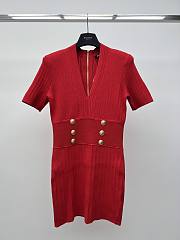 Balmain Red Dress  - 1