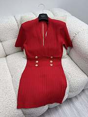 Balmain Red Dress  - 6