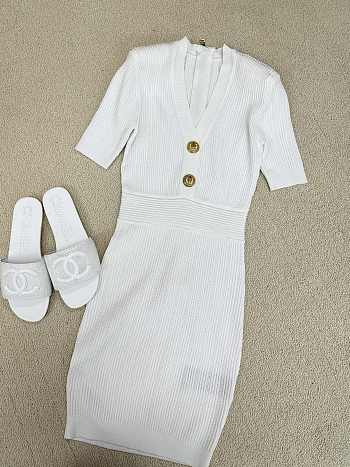 Balmain White Dress