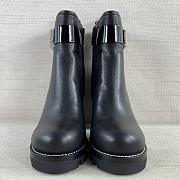  Louis Vuitton Leather Boots Black - 4