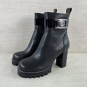  Louis Vuitton Leather Boots Black - 2