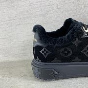 Louis Vuitton Black Shearling Lined Sneakers - 5