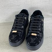 Louis Vuitton Black Shearling Lined Sneakers - 2