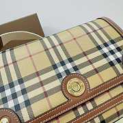 Burberry Leather Check Cross-body Bag Size 25 x 8.5 x 18 cm - 4