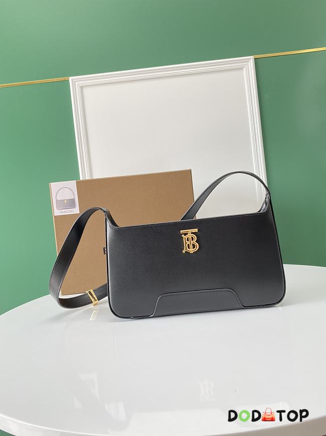Burberry TB Leather Shoulder Bag Black Size 28 x 5 x 14 cm - 1