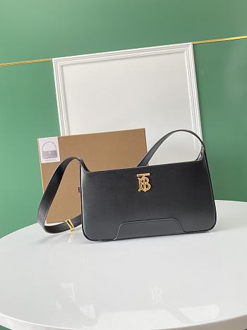 Burberry TB Leather Shoulder Bag Black Size 28 x 5 x 14 cm