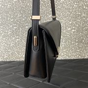 Valentino Garavani V Logo Leather Handbag Black Size 24 x 15.5 x 7 cm - 3