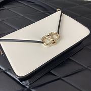 Valentino Garavani V Logo Leather Handbag White Size 24 x 15.5 x 7 cm - 5