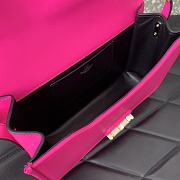 Valentino Garavani V Logo Leather Handbag Hot Pink Size 24 x 15.5 x 7 cm - 6