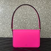 Valentino Garavani V Logo Leather Handbag Hot Pink Size 24 x 15.5 x 7 cm - 3