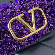Valentino Garavani Supervee Small Leather Top Handle Bag Purple Size 19 x 10.5 x 5 cm - 4