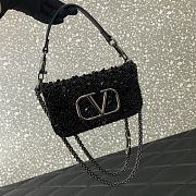 Valentino Garavani Supervee Small Leather Top Handle Bag Black Size 19 x 10.5 x 5 cm - 4