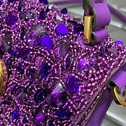 Valentino Garavani Vsling Mini 3D Sequins Top-Handle Bag Purple Size 19 x 13 x 9 cm - 6