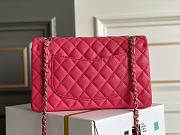 Chanel Flap Bag Light Rose Red Caviar Size 15.5 x 25.5 x 6.5 cm - 4